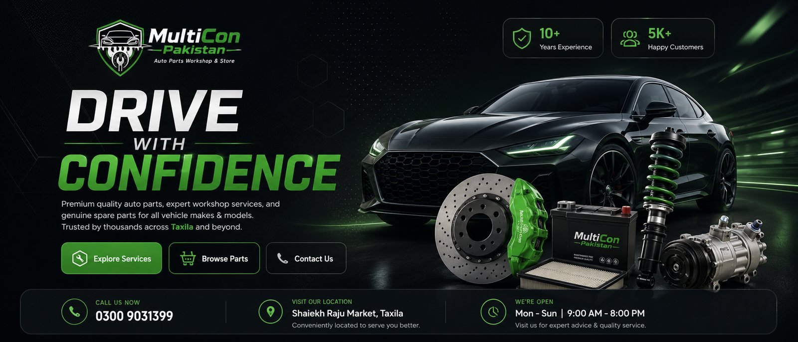 Drive with Confidence — genuine spare parts in Taxila