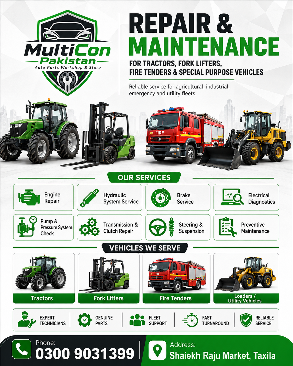 Special Vehicles of Departments